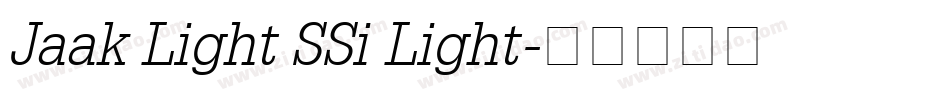 Jaak Light SSi Light字体转换